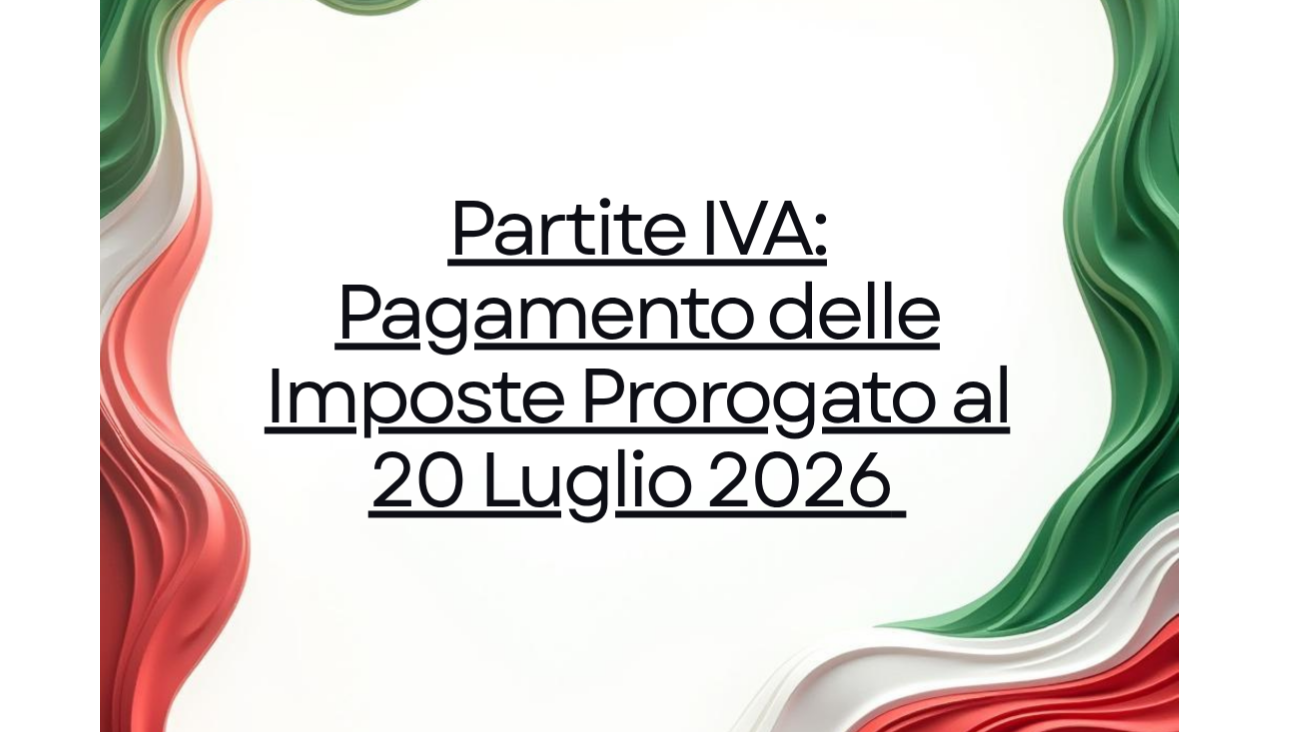 Rinvio al 20 luglio dei versamenti delle imposte